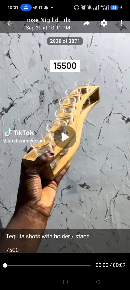 tequila shots with stand