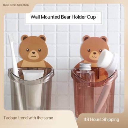 wall mounted bear cup holder